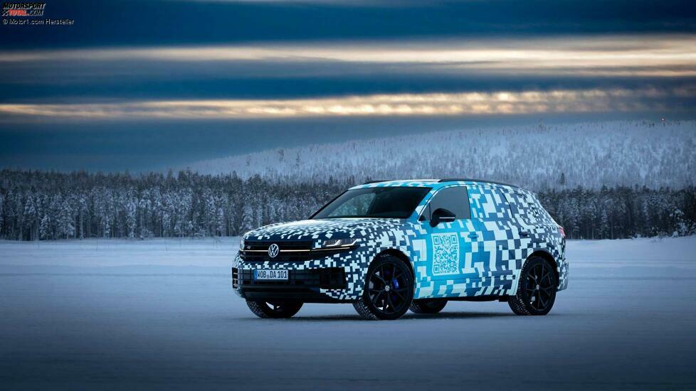 VW Touareg (2023) zeigt sich mit Facelift auf Teaserbildern