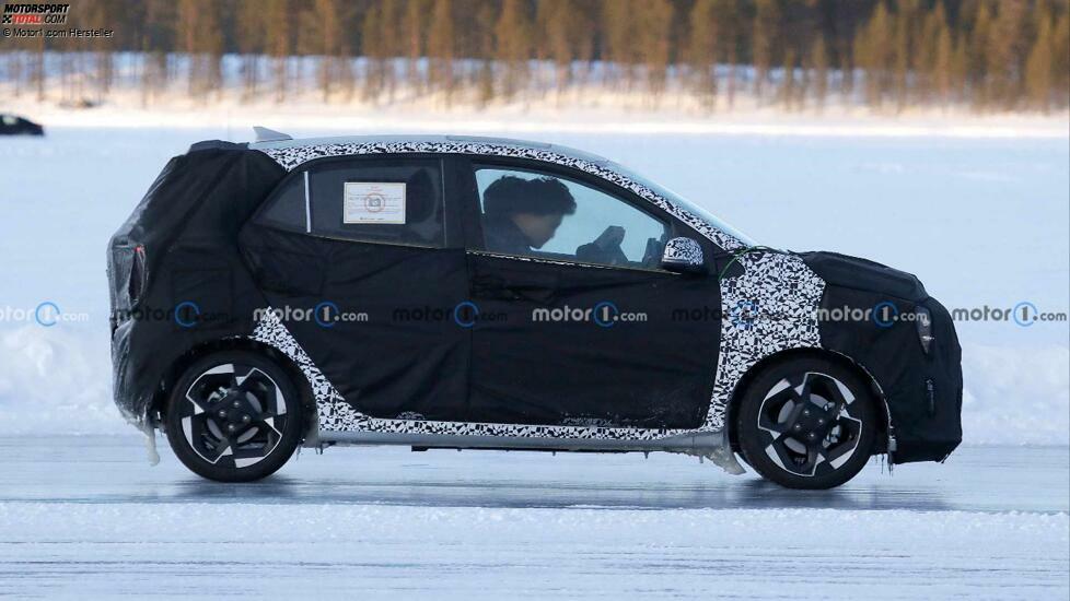 Kia Picanto (2023) mit Facelift als Erlkönig