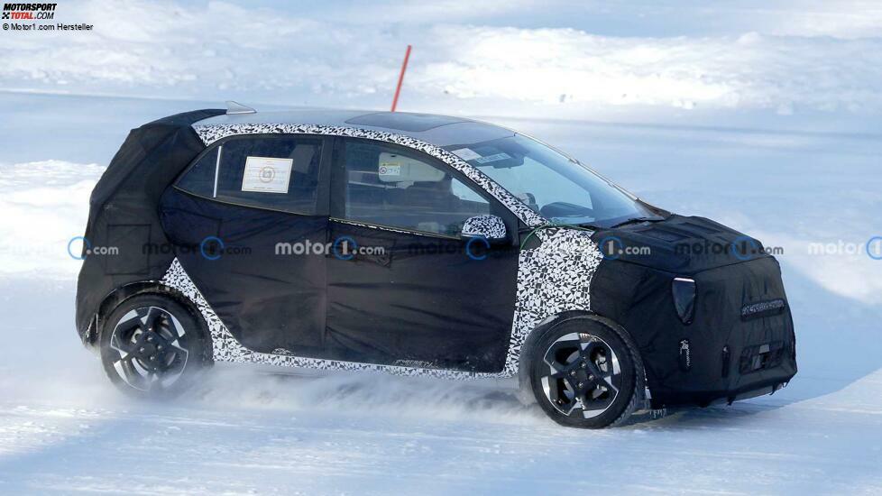 Kia Picanto (2023) mit Facelift als Erlkönig