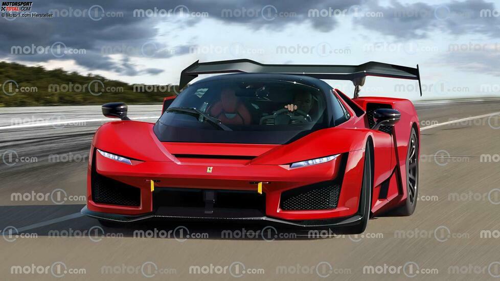 Ferrari Hypercar als Rendering von Motor1.com