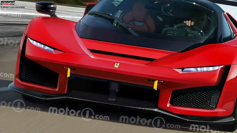 Ferrari Hypercar als Rendering von Motor1.com