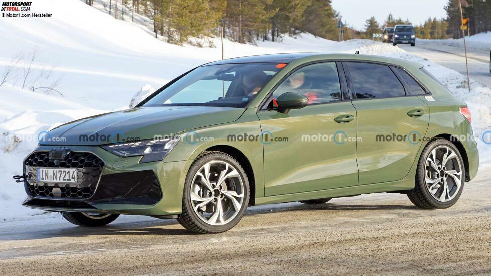 Audi A3 Sportback Facelift (2023) fast ohne Tarnung erwischt