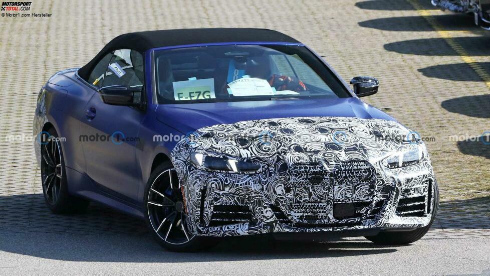 BMW 4er Cabrio Facelift (2023) auf ersten Erlkönigfotos