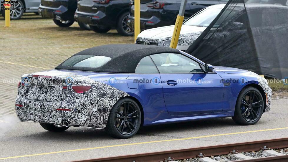 BMW 4er Cabrio Facelift (2023) auf ersten Erlkönigfotos