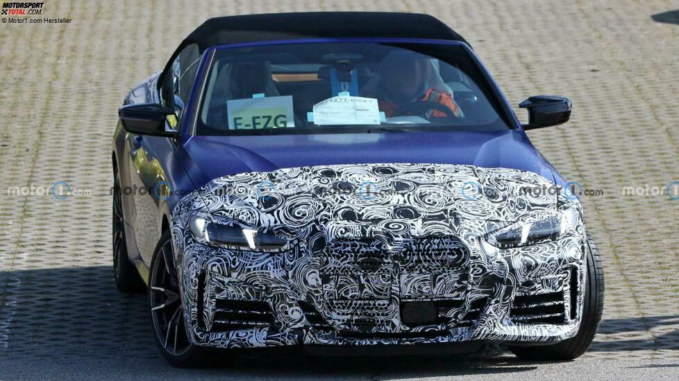 BMW 4er Cabrio Facelift (2023) auf ersten Erlkönigfotos