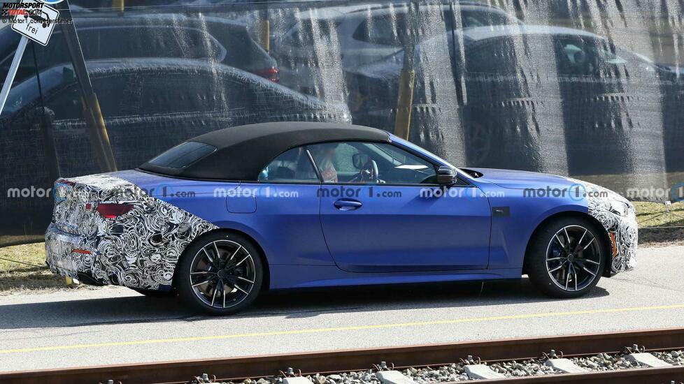 BMW 4er Cabrio Facelift (2023) auf ersten Erlkönigfotos