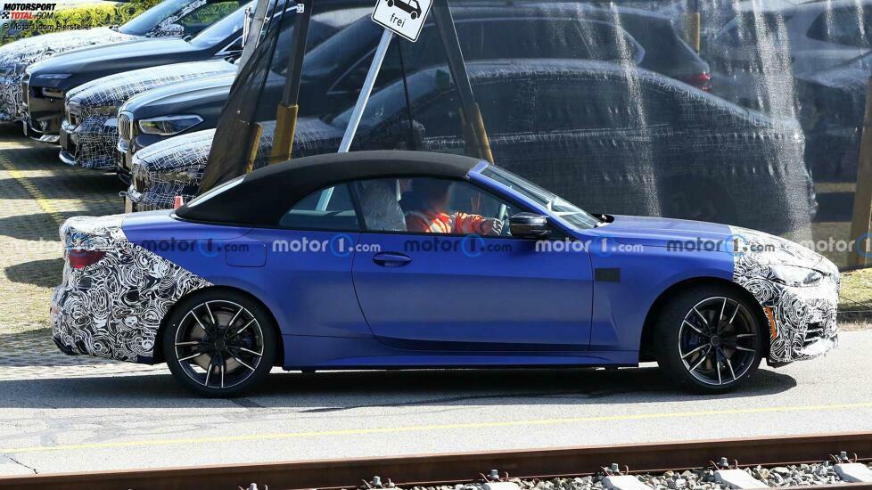 BMW 4er Cabrio Facelift (2023) auf ersten Erlkönigfotos