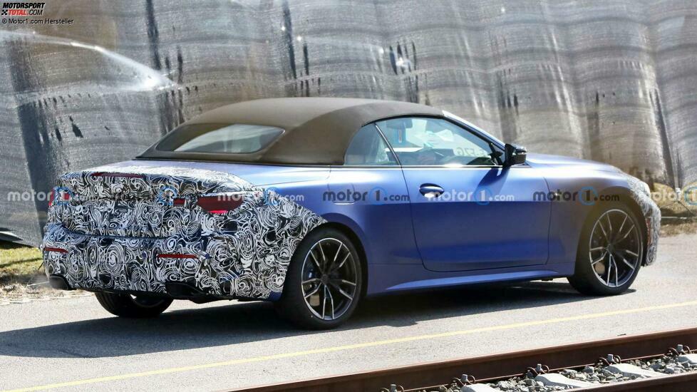 BMW 4er Cabrio Facelift (2023) auf ersten Erlkönigfotos