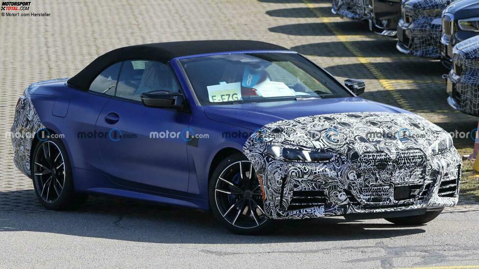 BMW 4er Cabrio Facelift (2023) auf ersten Erlkönigfotos