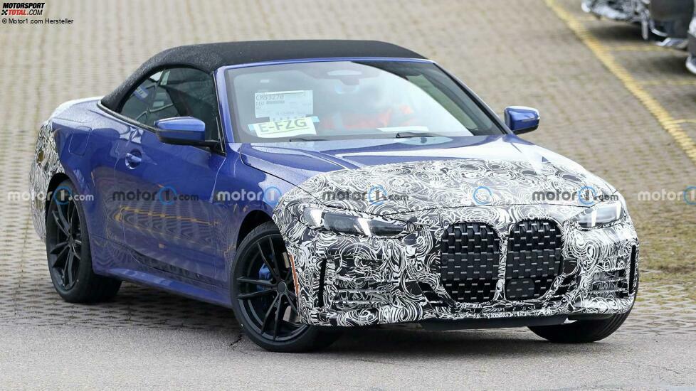 BMW 4er Cabrio Facelift (2023) auf ersten Erlkönigfotos