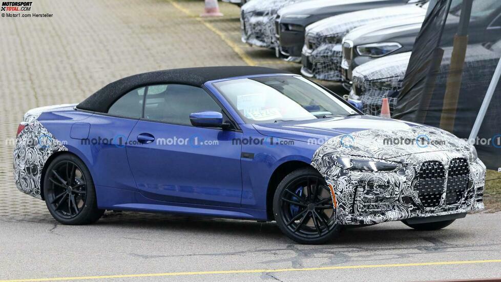 BMW 4er Cabrio Facelift (2023) auf ersten Erlkönigfotos