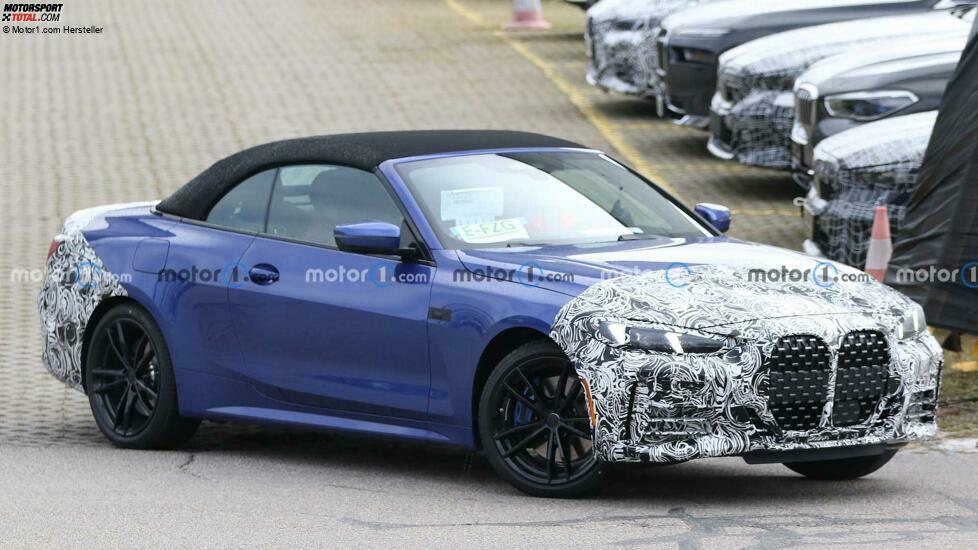 BMW 4er Cabrio Facelift (2023) auf ersten Erlkönigfotos