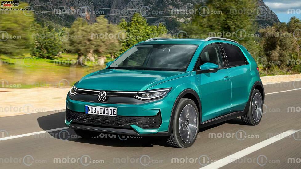 Volkswagen ID.2 x als Rendering von Motor1.com