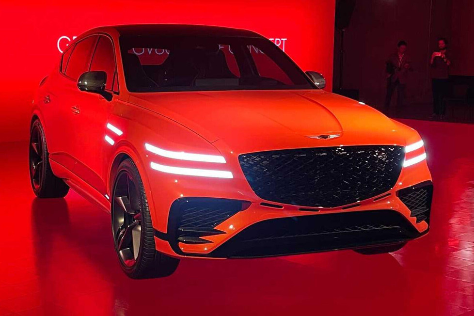 Dies ist das Genesis GV80 Coupé Concept, das auf der New York Auto Show 2023 debütiert, und für die Produktion vorgesehen ist