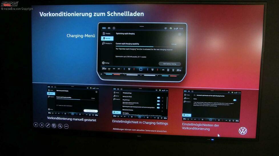 VW ID.7: Vorkonditionierung zum Schnellladen