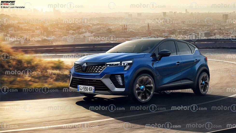 Renault Captur restyling (2023), il render di Motor1.com