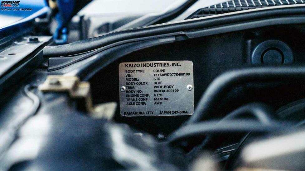 2000 Nissan Skyline R34 GT-R von Kaizo Industries, gefahren von Paul Walker bei der Auktion von Fast and Furious Bonham