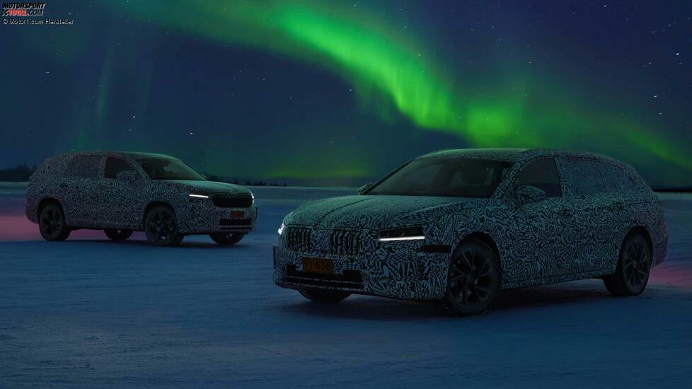 Skoda Superb Combi und Skoda Kodiaq am Polarkreis (2023)