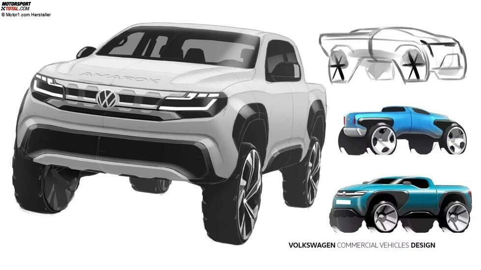 Volkswagen Amarok (2023) als Designskizze