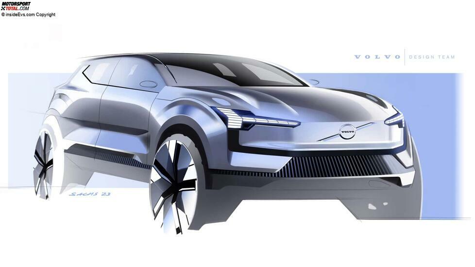 Designskizzen des Volvo EX30 für 2024