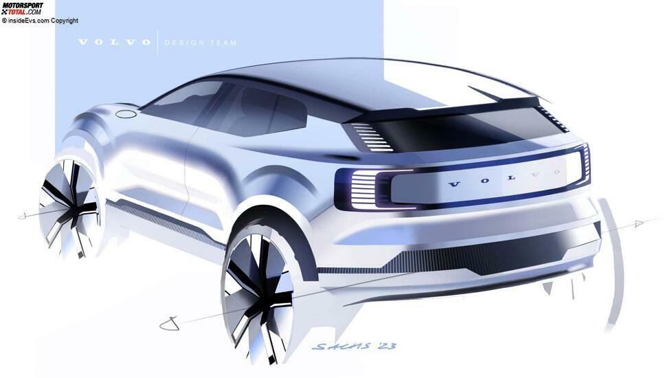Designskizzen des Volvo EX30 für 2024