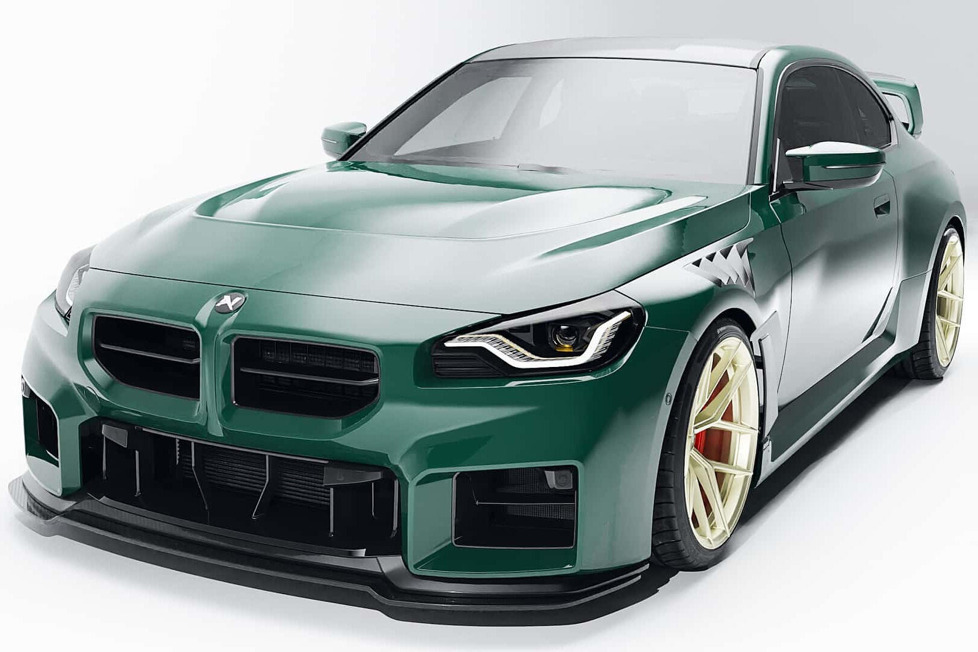 Tuner Alpha-N versorgt den neuen M2 neben den Kohlefaser-Bodykits auch mit 20-/21-Zoll-Felgen und Öhlins-Fahrwerken. Vorbilder sind alte M-Legenden