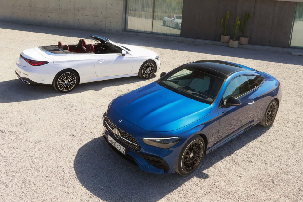 Der Fastback-ähnliche CLE wächst beträchtlich, ist größer als ein BMW 4er - Plug-in-Hybride und AMGs folgen, erste Bilder des Cabrios gibt es auch schon