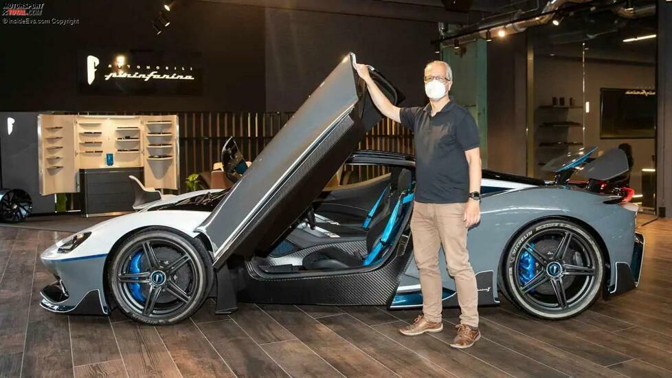 Pininfarina Battista Anniversario mit dem Autor