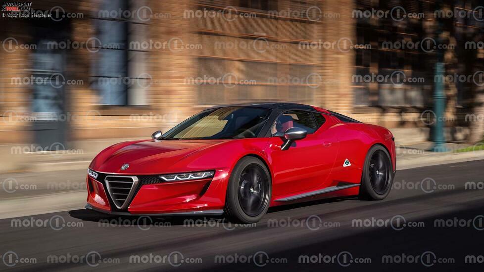 Alfa Romeo Supercar (2023) als Rendering von Motor1.com