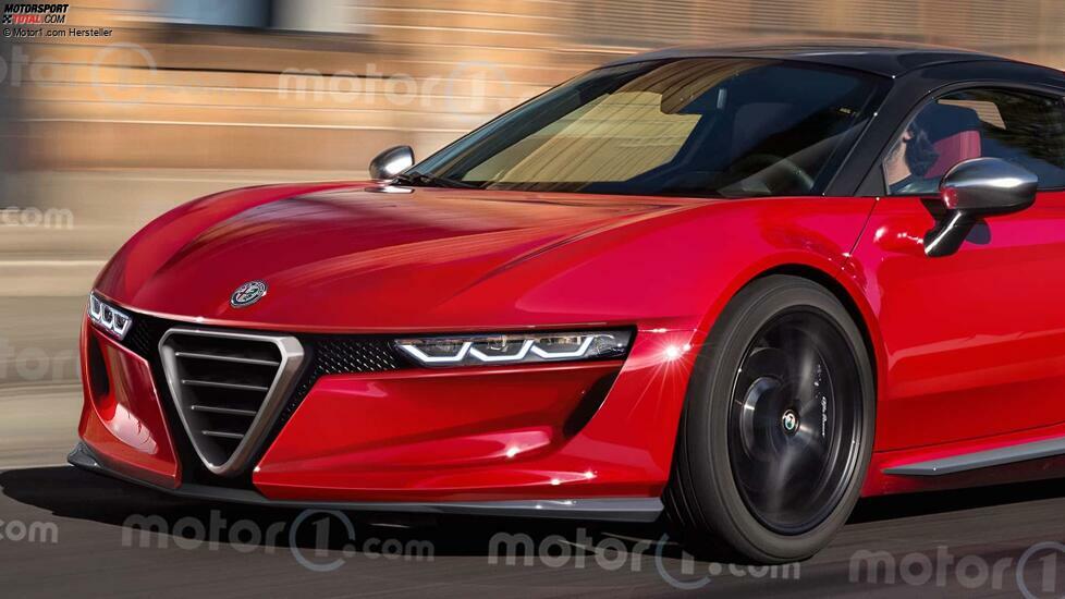 Alfa Romeo Supercar (2023) als Rendering von Motor1.com