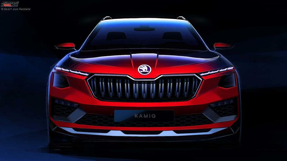 Teaser zum Facelifting des Skoda Kamiq 2024