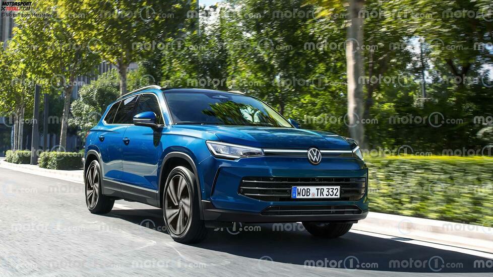 VW Tayron (2025) als Rendering von Motor1.com