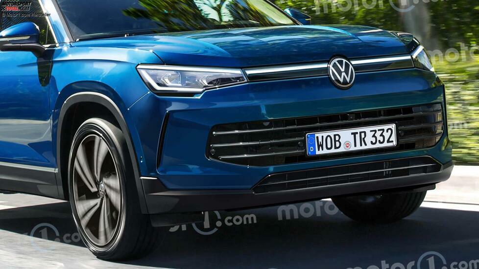 VW Tayron (2025) als Rendering von Motor1.com