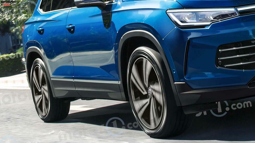 VW Tayron (2025) als Rendering von Motor1.com
