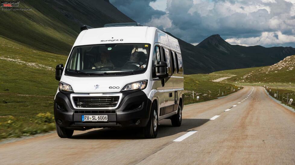 Sunlight Camper Van Cliff 600 und Cliff 640 auf Peugeot-Basis