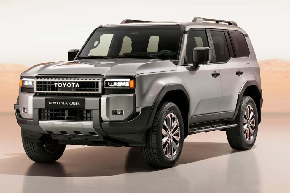 Der neue Toyota Land Cruiser behält das Fahrgestell mit Längsträgern bei und erinnert an das Aussehen der Modelle aus den 1980er Jahren