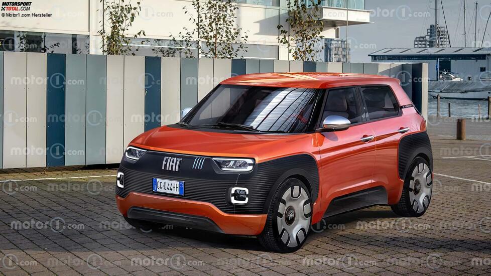 Fiat Panda (2024) als Rendering von Motor1.com