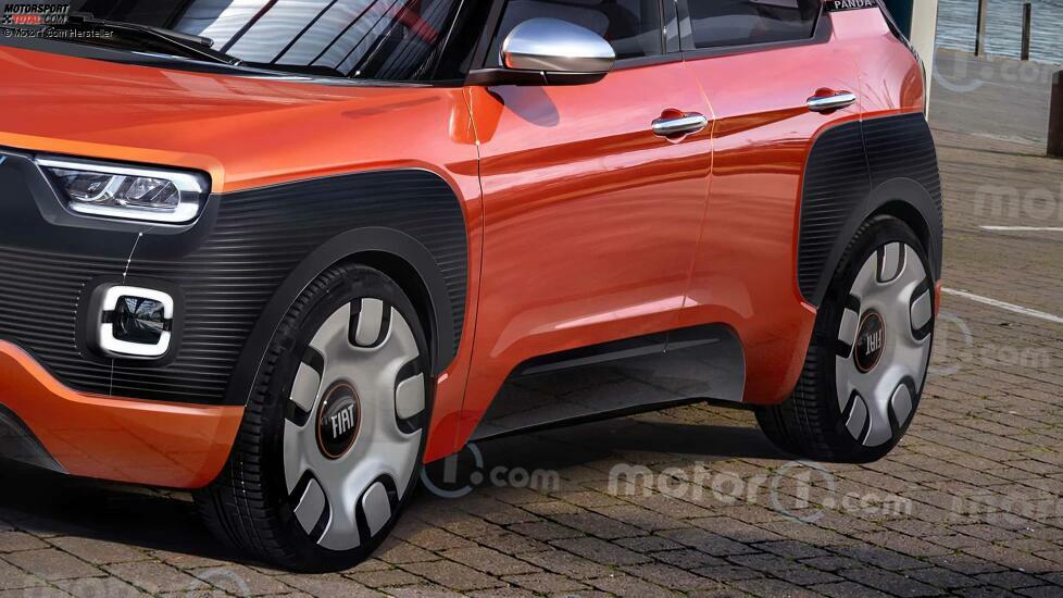 Fiat Panda (2024) als Rendering von Motor1.com