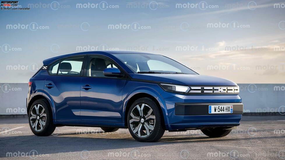 Dacia Sandero (2027) im Rendering von Motor1.com