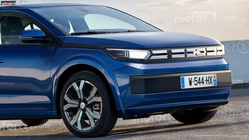 Dacia Sandero (2027) im Rendering von Motor1.com