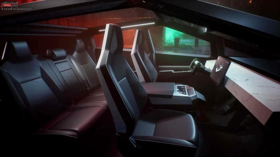 Tesla Cybertruck: Das Cockpit mit Ambientelicht