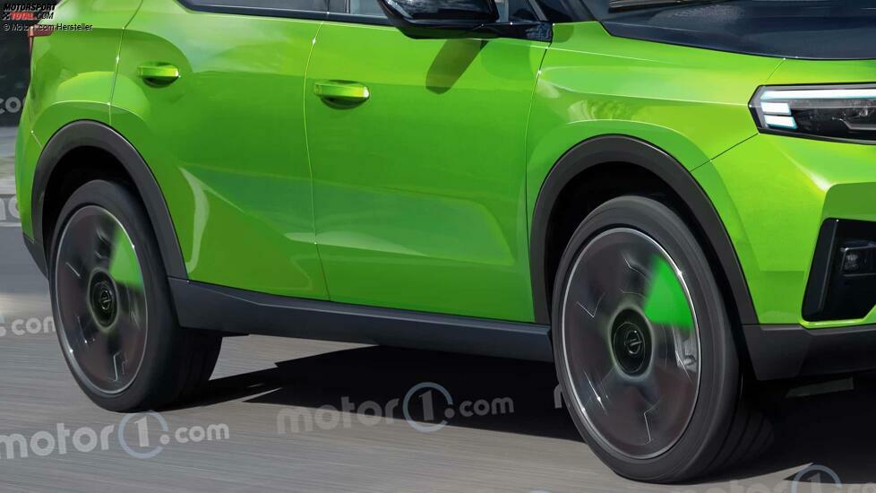 Opel Crossland (2024) im Rendering von Motor1.com