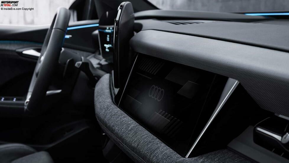 Audi Q6 e-tron: Das Cockpit mit dunkler Innenausstattung