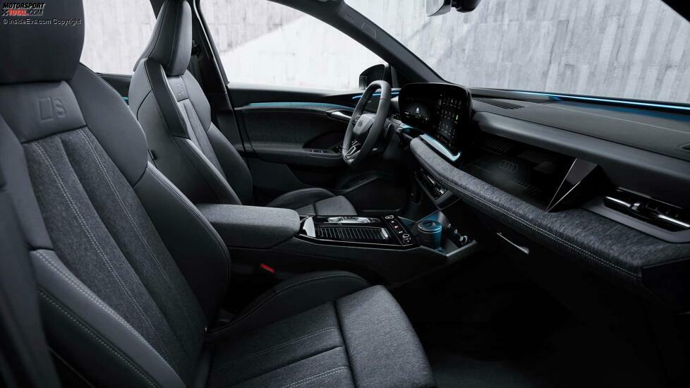 Audi Q6 e-tron: Das Cockpit mit dunkler Innenausstattung