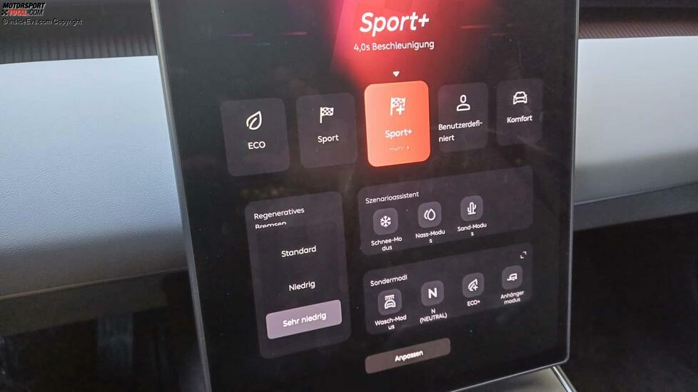 Nio ET5 Touring: 'Sport+'-Modus und XXX Rekuperation