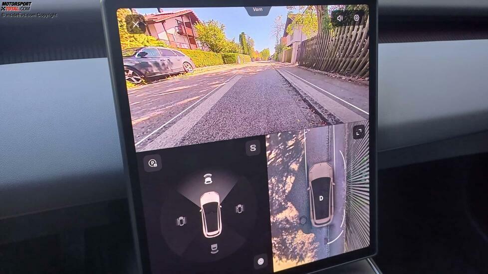 Nio ET5 Touring im Test: Der Touchscreen beim Rückärtsfahren