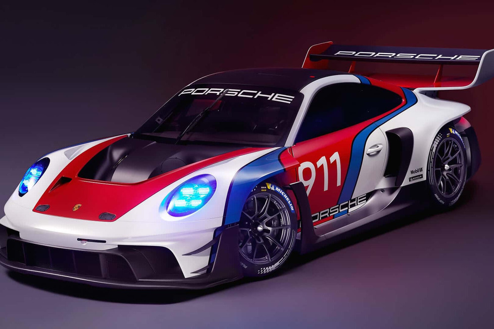 Der bis zu 456 kW (620 PS) starke 911 GT3 R rennsport basiert auf dem neuen 911 GT3 R der Generation 992