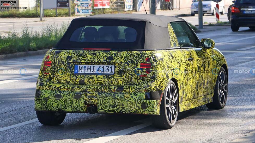 Spionagefoto für Mini Cooper Convertible 2025 mit Rückfahrkamera
