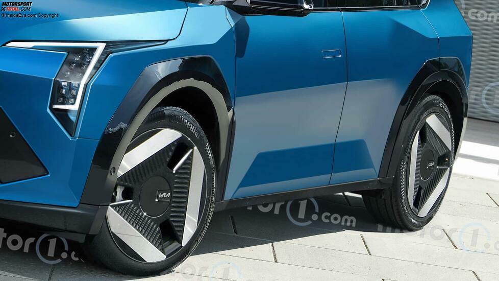 Kia EV3 im Rendering von Motor1.com