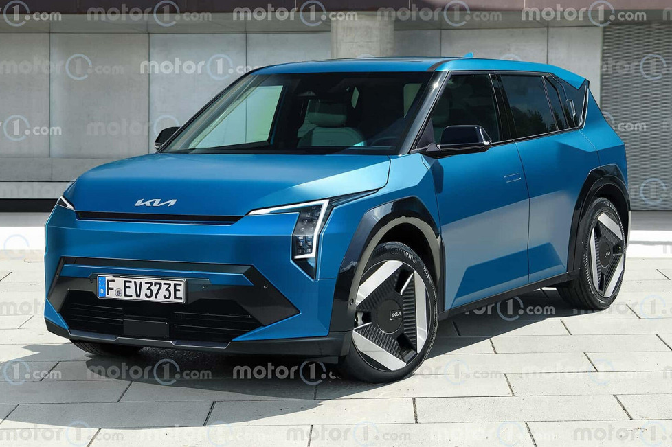 Kia plant, bis 2027 weltweit 15 neue Elektromodelle auf den Markt zu bringen, darunter den kleinen EV3: So könnte er aussehen